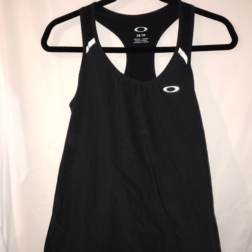 Oakley Women's Hydrolix Perforated Athletic Racerback Black Tank Top Size XS
